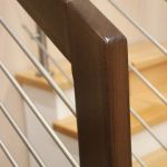 Metallgeländer mit Holz Handlauf