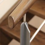 Metallgeländer mit Holz Handlauf