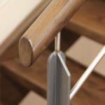 Metallgeländer mit Holz Handlauf