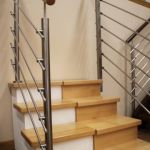 Metallgeländer mit Holz Handlauf