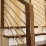 Metallgeländer mit Holz Handlauf