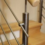 Metallgeländer mit Holz Handlauf